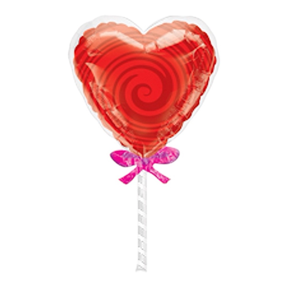 40" INSIDER HEART SUCKER WITH WRAPPER SUPER SHAPE BALLOON - BRAND NEW